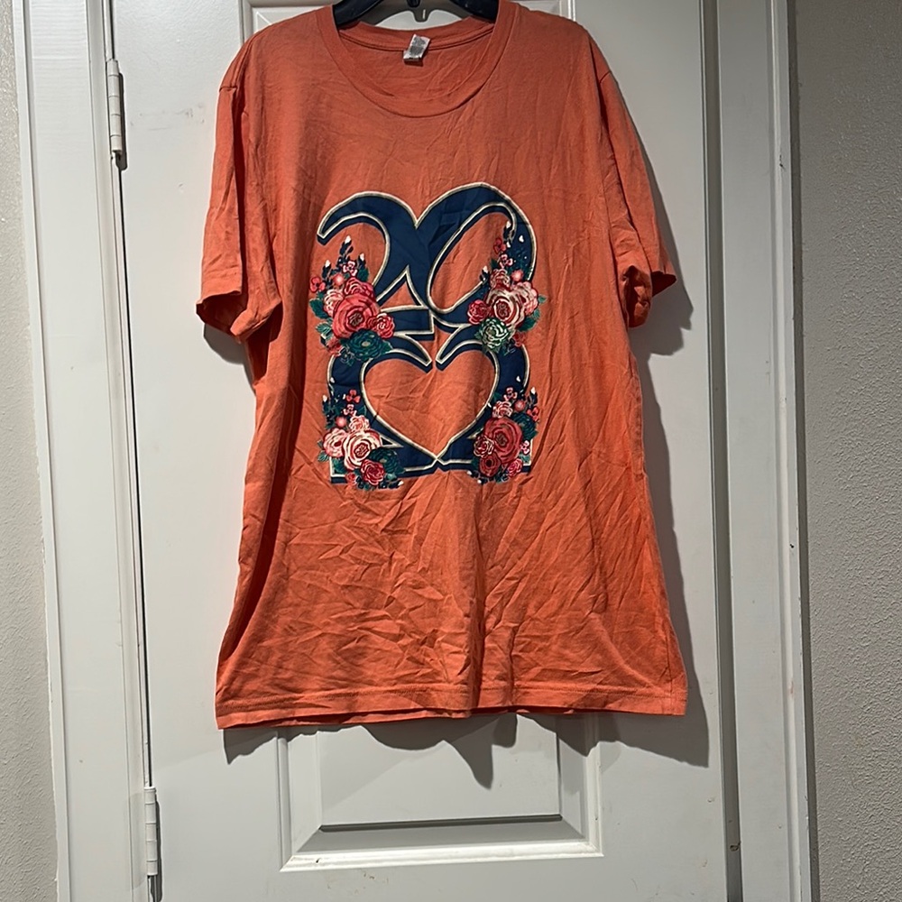 Bella Canvas Orange Short Sleeve Tee with Graphic Design
